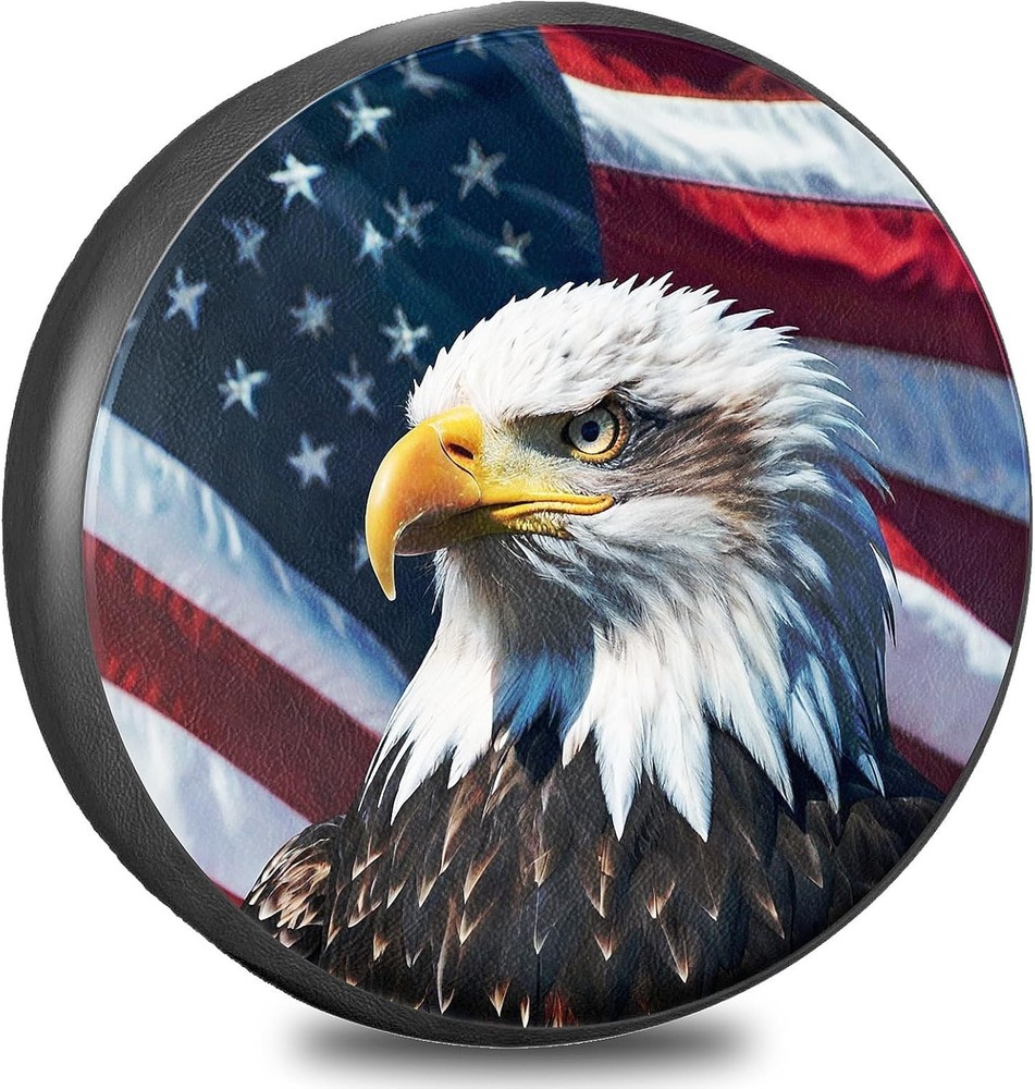 Spare Tire Cover with 16 inch Fits for Tire Diameters 29-31 American Eagle USA