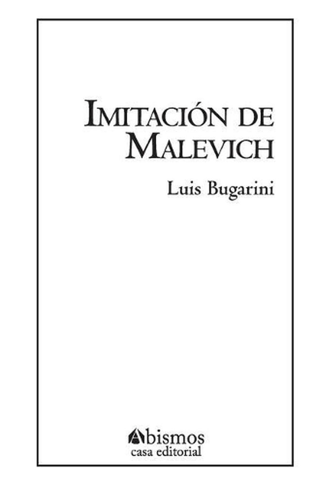 Imitacin de Malevich by Luis Bugarini (Spanish) Paperback Book