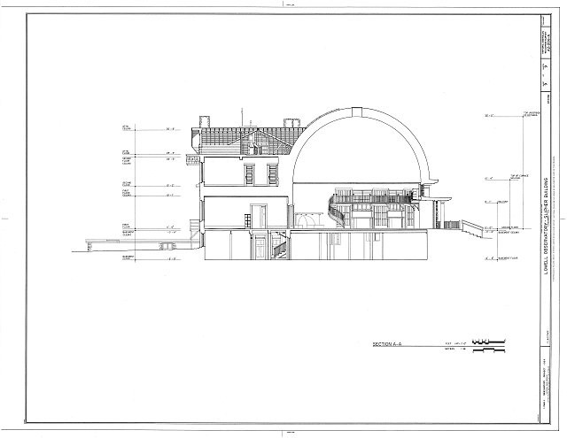 Flagstaff Arizona Lowell Observatory Slipher Building 1900s HABS plan