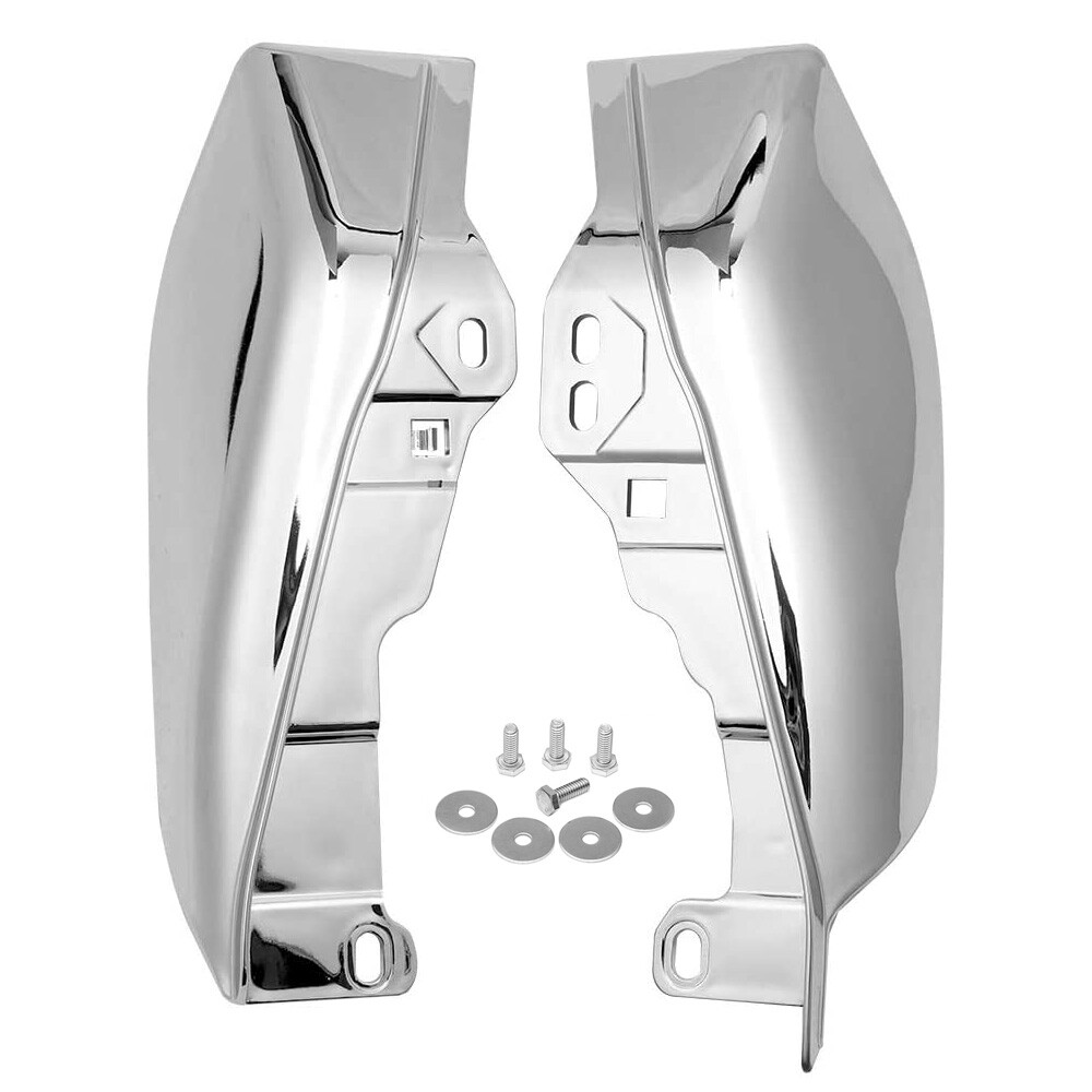 Chrome Mid-Frame Air Deflectors Trim Heat Shield For Harley Touring 2017-UP