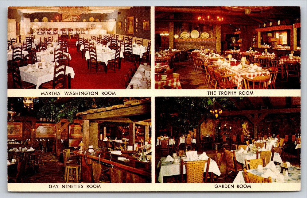 Rockton Illinois~The Wagon Wheel Restaurant Rooms Multi-View~Vintage Postcard