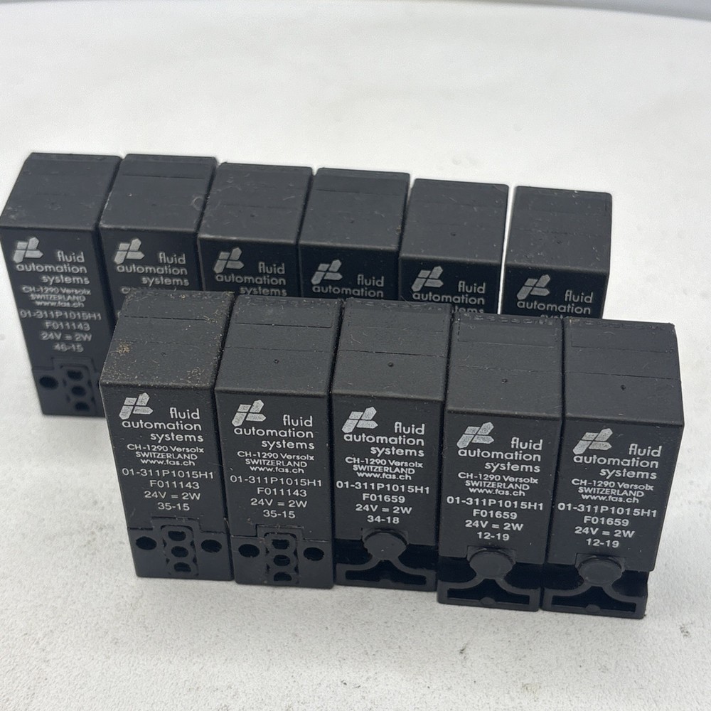 Lot Of 11 Fluid Automation Systems CH-1290 Versoix 01-311P1015H1 Solenoid Valves