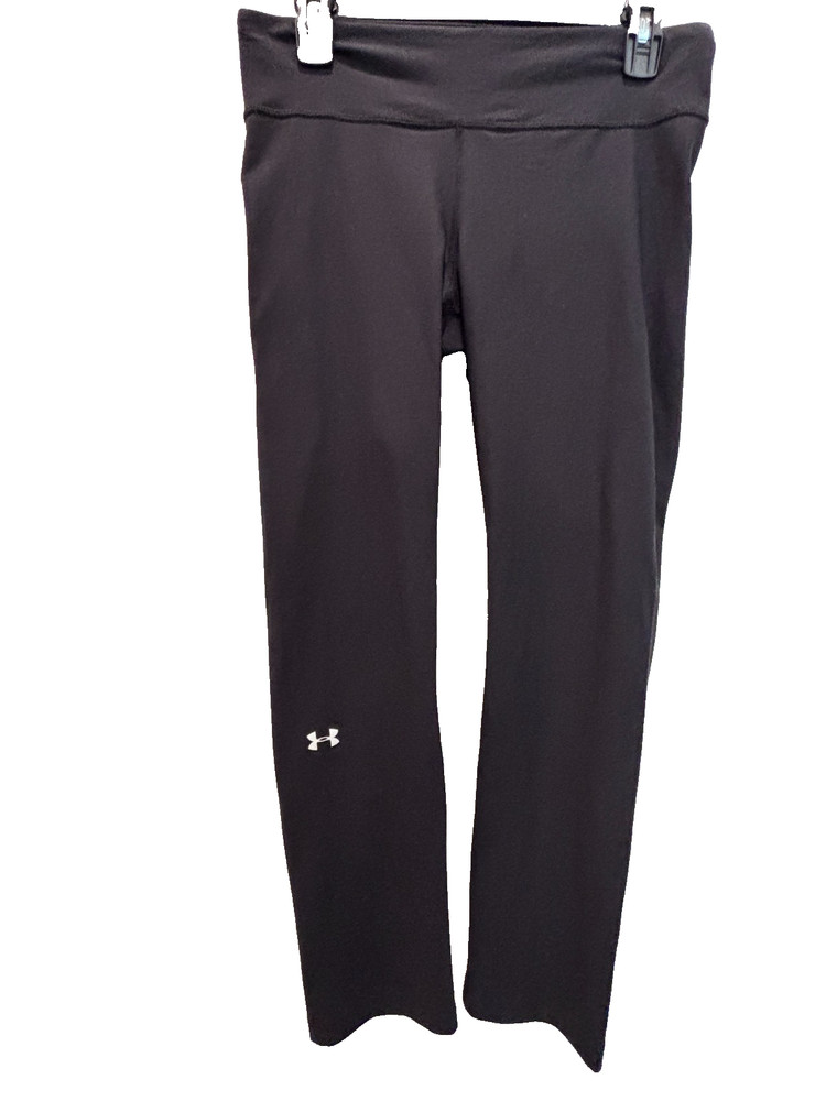 Under Armour Women Compression Jogger Pants Sz L Black Heatgear Athletic Active