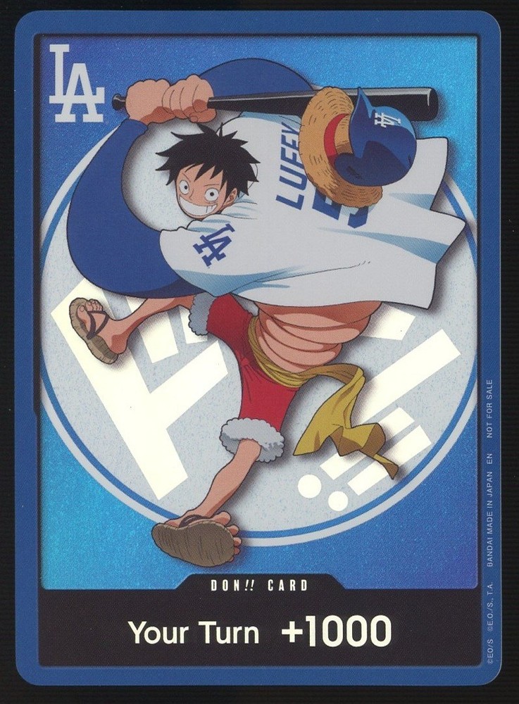 2026 One Piece Los Angeles Dodgers Monkey D Luffy Don Card PromoPROBSTEIN is actively accepting consignments !!