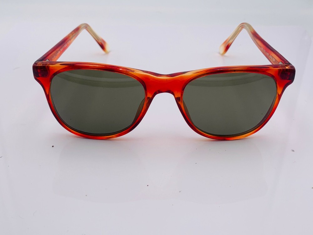 Vintage Boulevard Boutique 1012 Demi Amber Oval Sunglasses Frame Retro Style