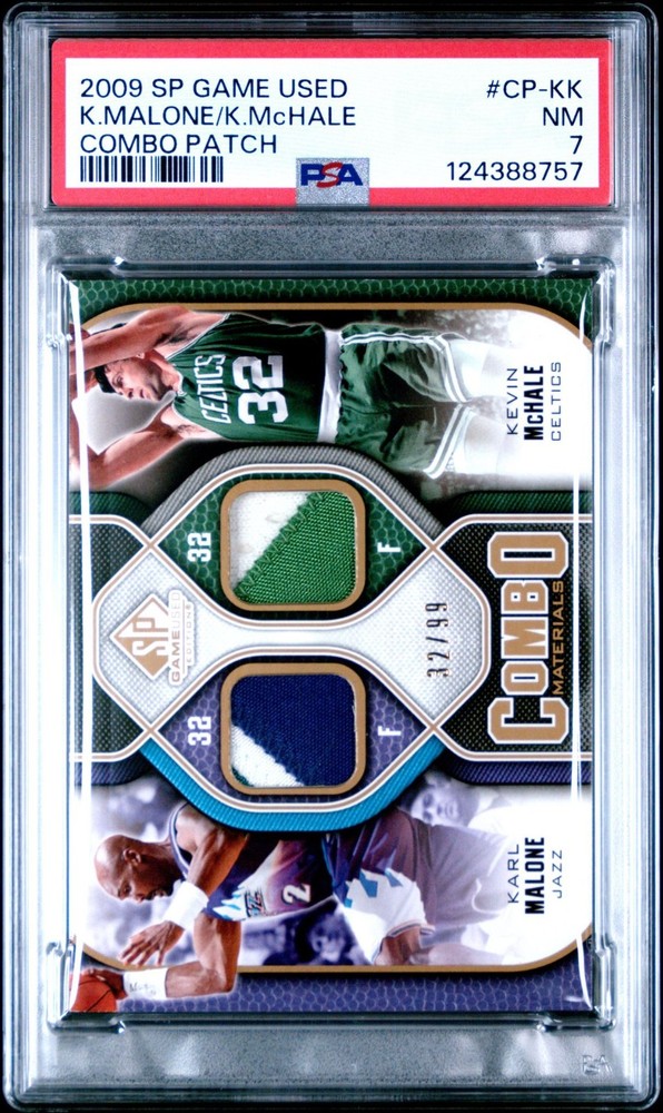 2009 SP Game Used Combo Patches #CP-KK Karl Malone Kevin McHale 32/99 DUAL COLOR