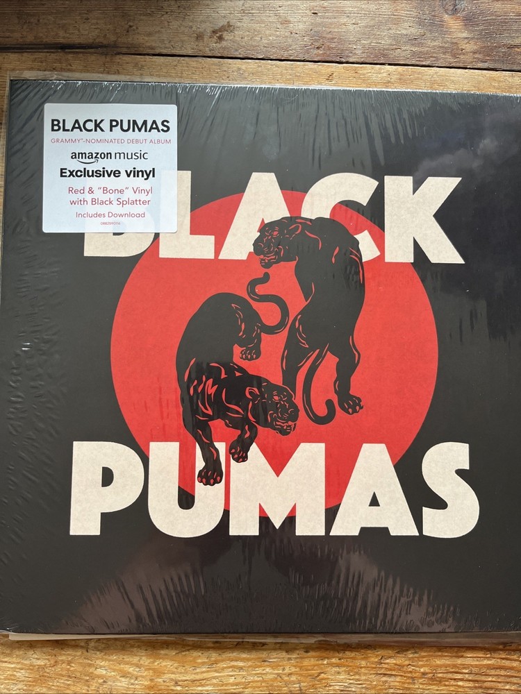 Black Pumas Self Titled Exclusive Red and Bone Splatter Vinyl Sealed!