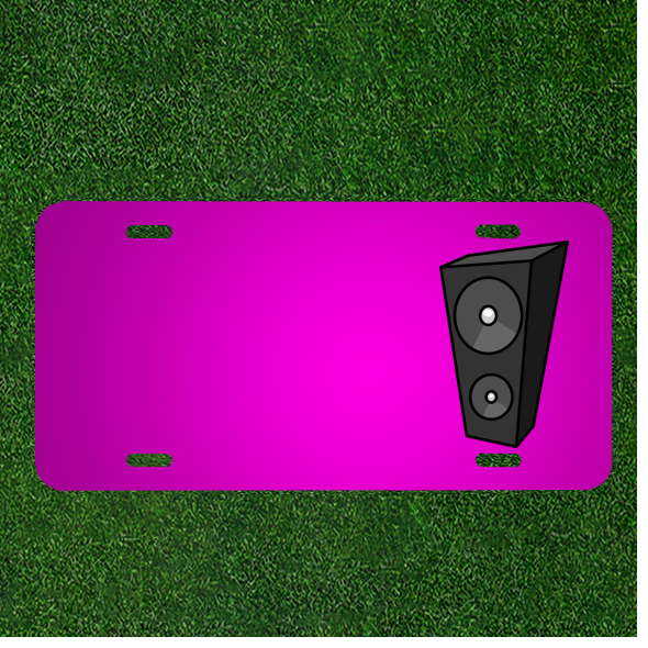 Custom Personalized Car License Plate With Add Names To Speaker Large