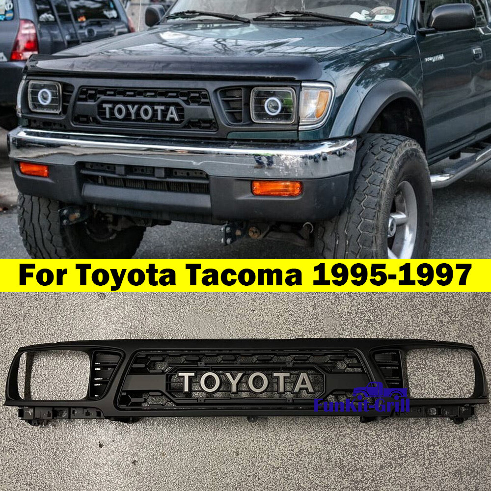 Front Grille Fit For Toyota Tacoma 1995 1996 1997 Bumper Mesh Grill Matte Black