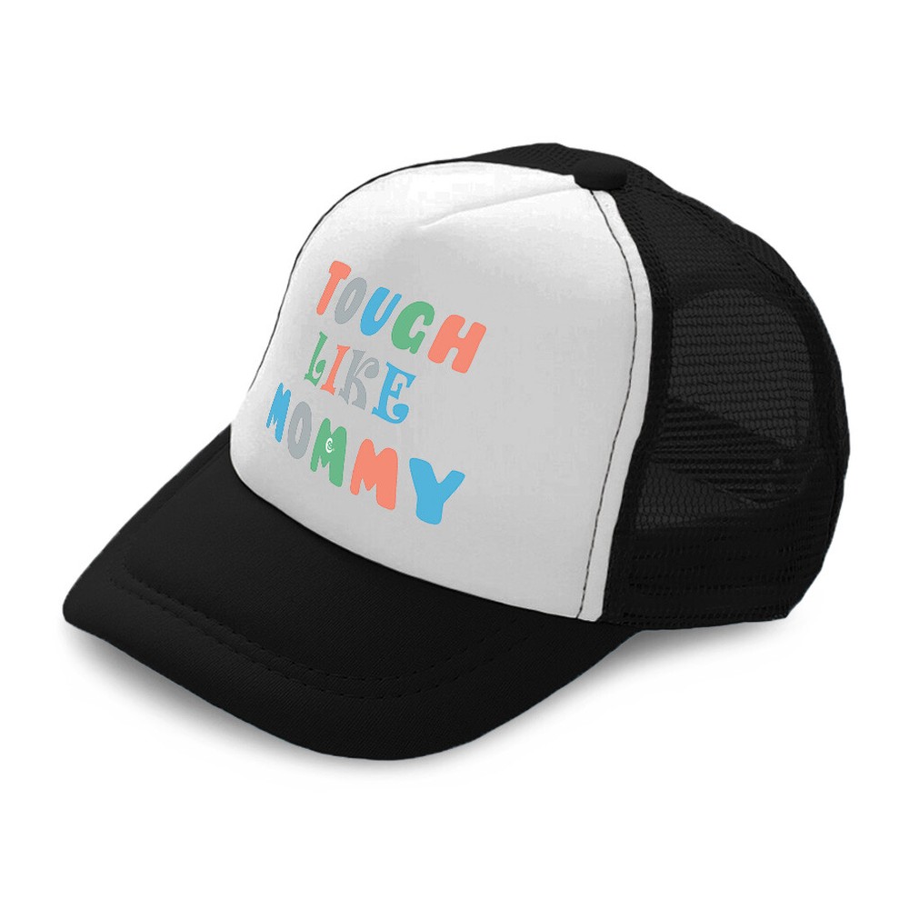 Kids Trucker Hat Tough like Mommy Polyester Boys Caps & Girls Caps Adjustable