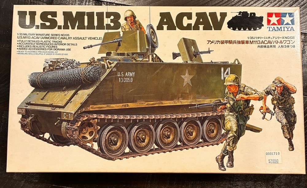 Tamiya 35135 US Army M113 ACAV 1/35 Scale Plastic Model Kit