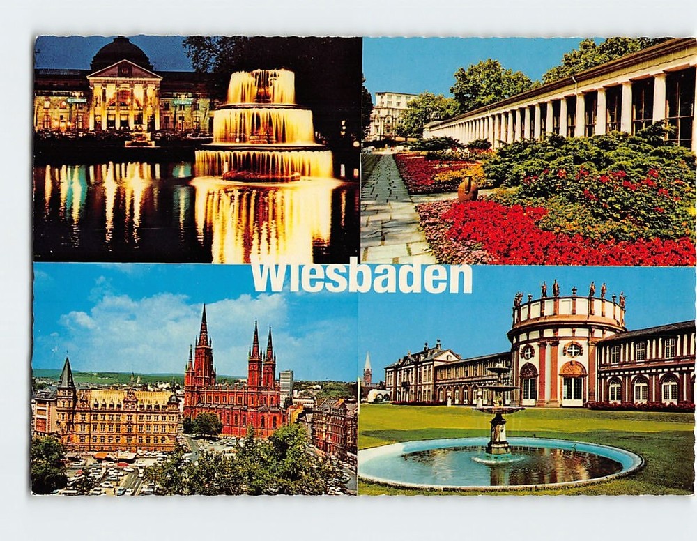 Postcard Scenes & Views Wiesbaden Germany