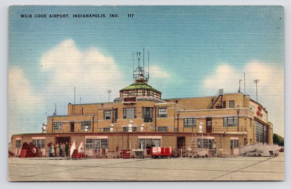 c1930s~Weir Cook Airport~Control Tower~Terminal~Indianapolis IN~VTG Postcard