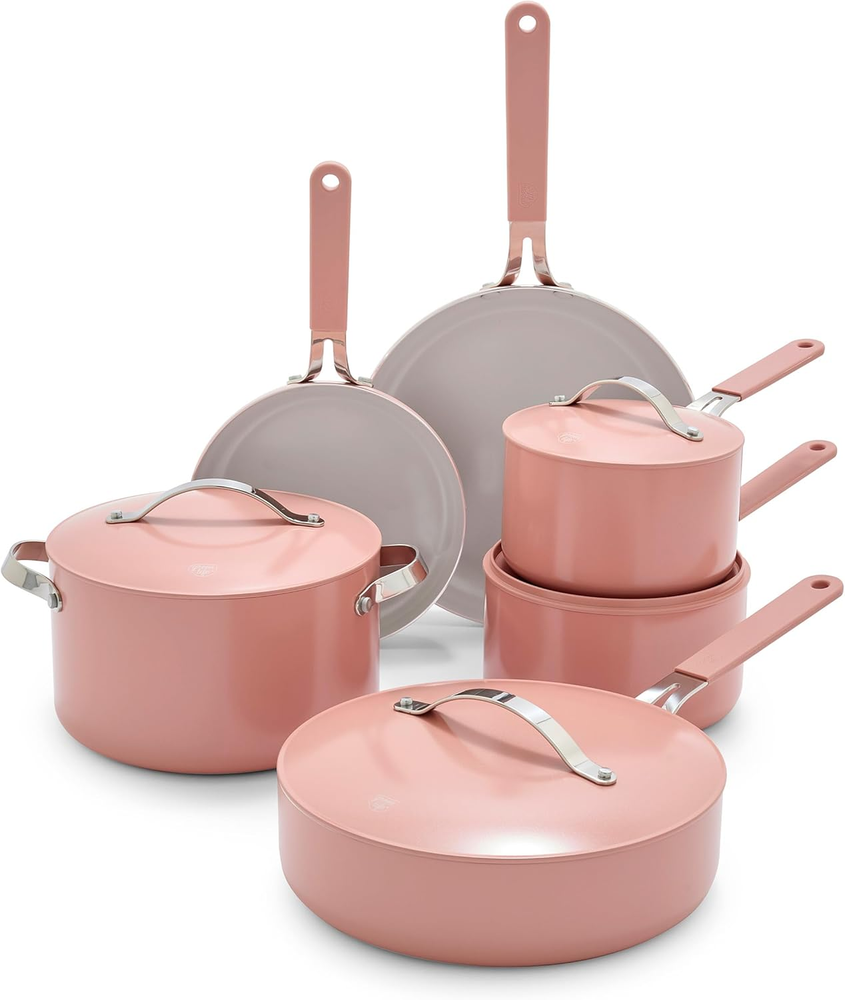 Dream 10-Piece Ceramic Nonstick Cookware Set, Pfoa-Free, Pfas-Free, Pots and Pan