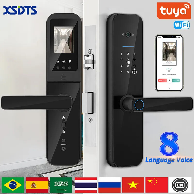 Smart WiFi Digital Door Lock with Biometric Fingerprint & Camera