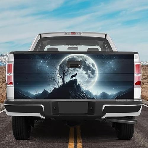 Wolf Truck Tailgate Wrap Decal - Wildlife Animal Graphic Sticker for Pickup Trucks