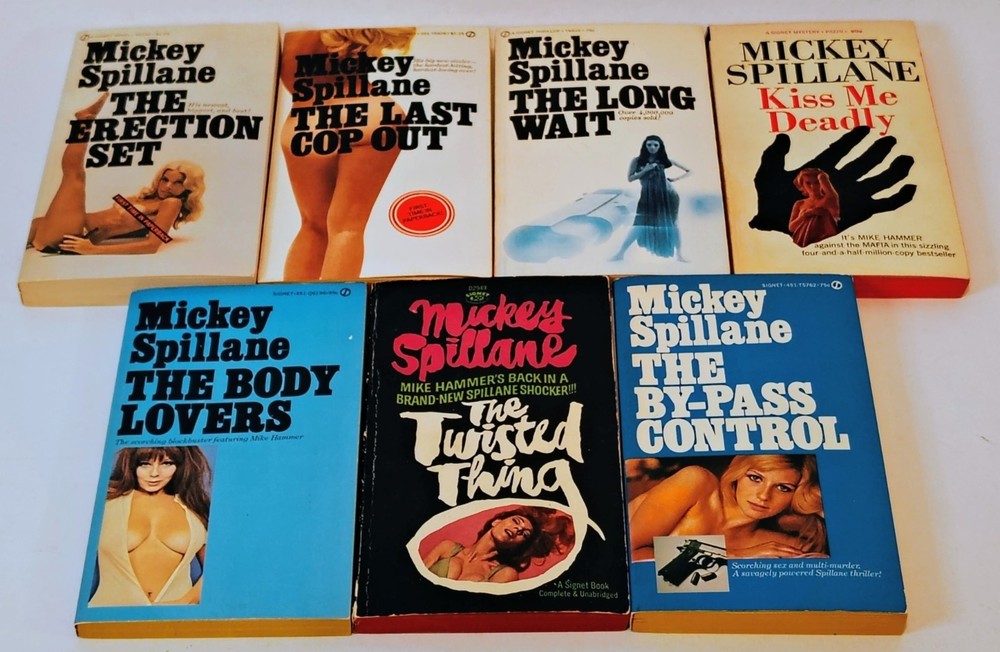 Mickey Spillane Paperbacks Signet Crime Novels Vintage Lot (7)