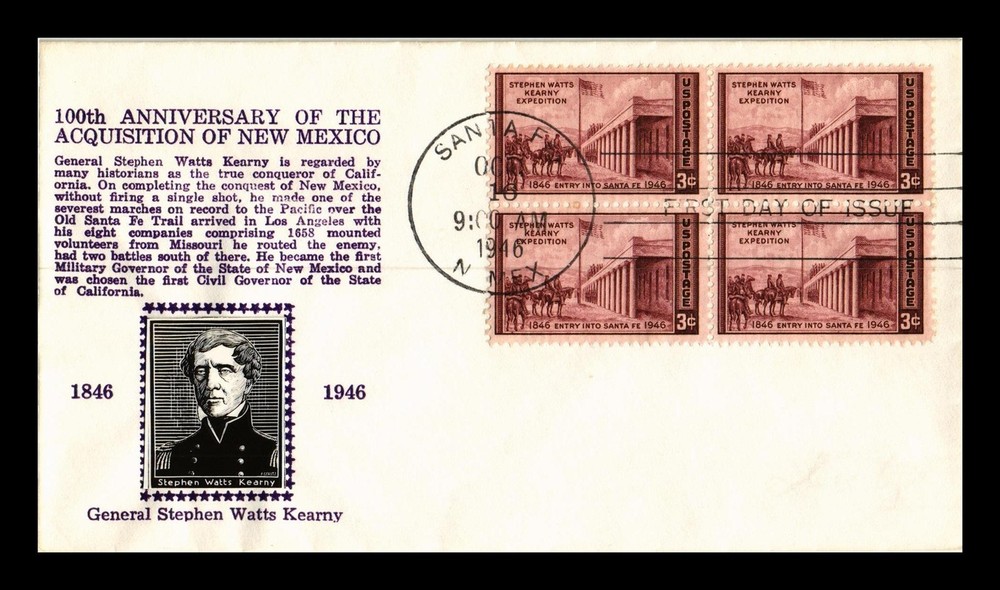 Dr Jim Stamps Us Cover New Mexico Fdc Scott 944 Block Of 4 Crosby Photo Cachet