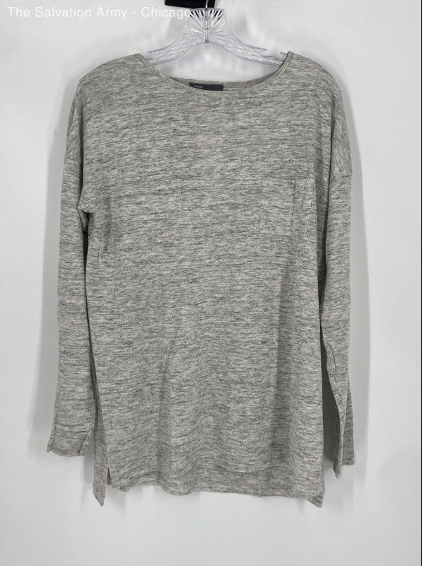 Vince Womens Gray Heather Round Neck Long Sleeve Pullover T-Shirt Size Small