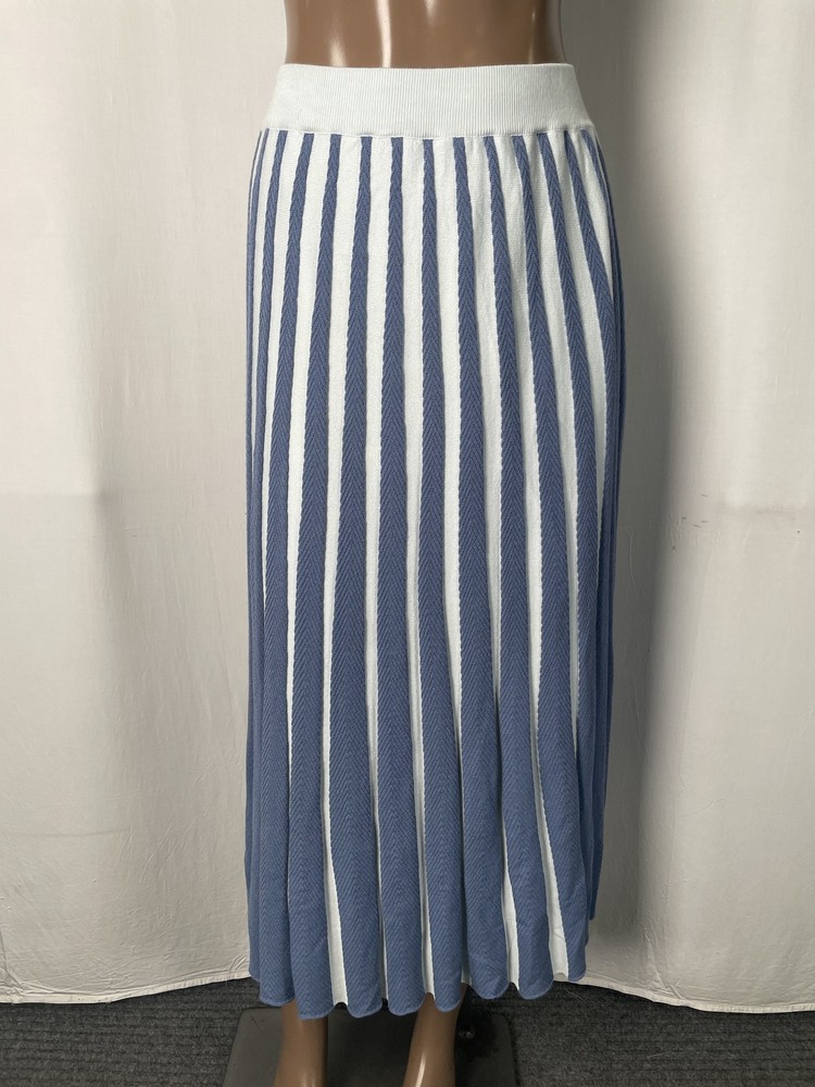Allison New York Womens Midi Skirt Blue Size S Quinn Sunray Pleated Knit A Line