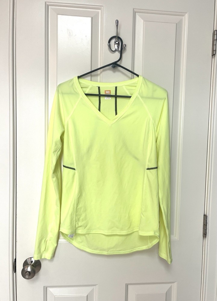 Lucy Neon Yellow Lucy Tech Long Sleeved Athletic Top Women’s M