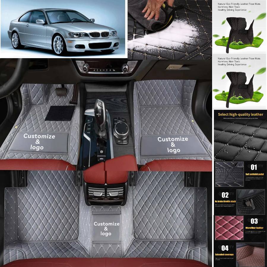 For BMW 3-series wagon Car Floor Mats All Weather Luxury Waterproof Lines Rugs