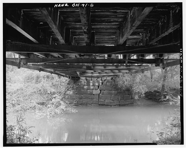 6. VIEW UNDERNEATH DECK LOOKING WEST - Mill Road Bridge, Township Road 184