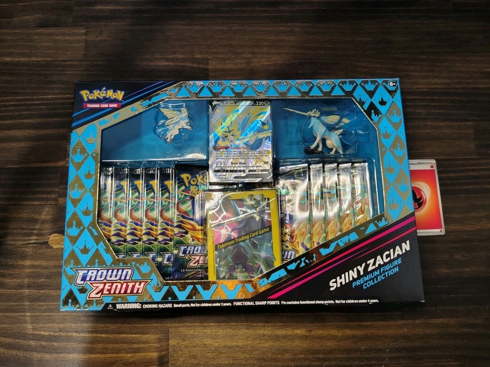 Pokémon TCG Crown Zenith Premium Figure Collection Box - 11 Packs - Shiny Zacian