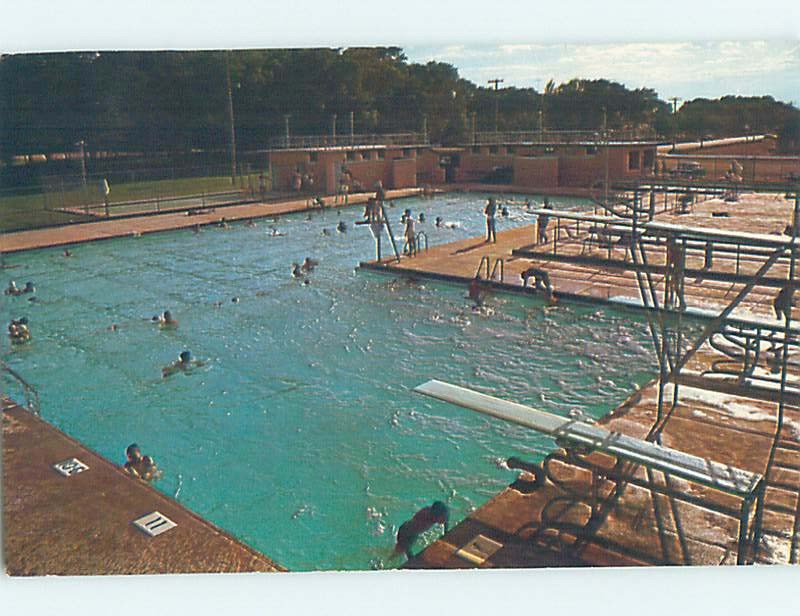 Pre-1980 SWIMMING POOL SCENE Lamar Colorado CO m/09 AF2261