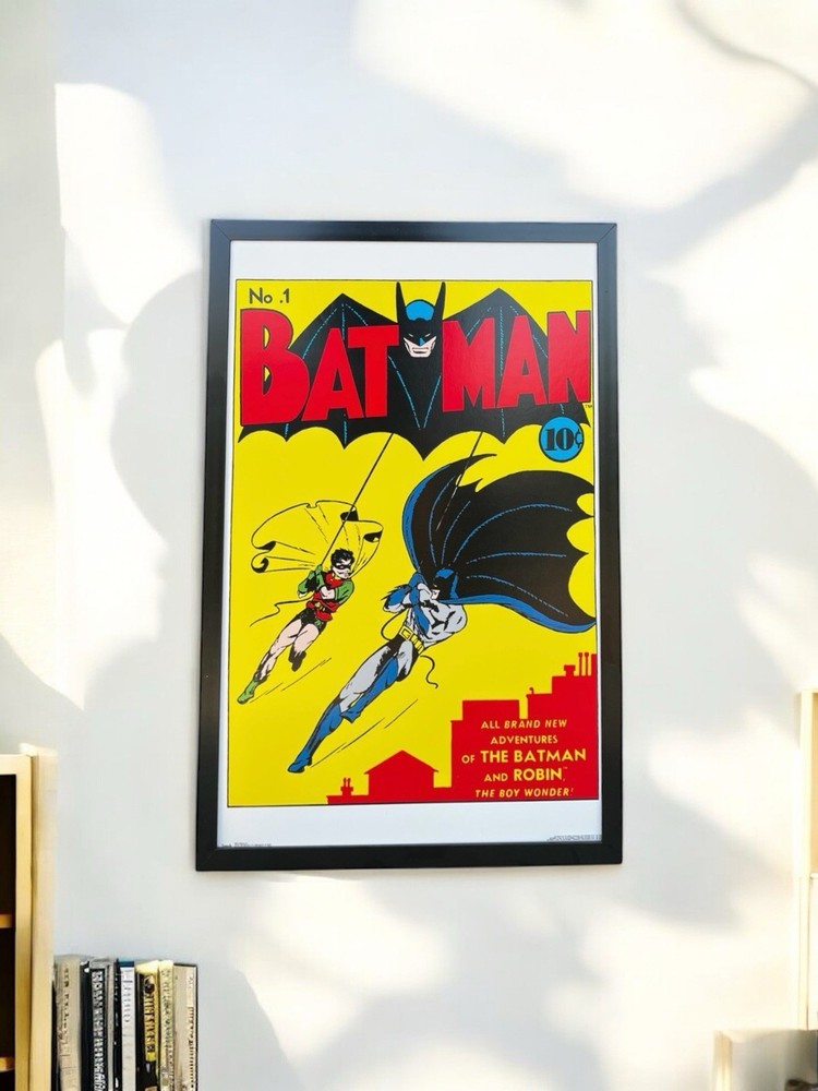 Batman Poster #22 Ft Robin • FRAMED • Batman #1 by Bob Kane (1940)