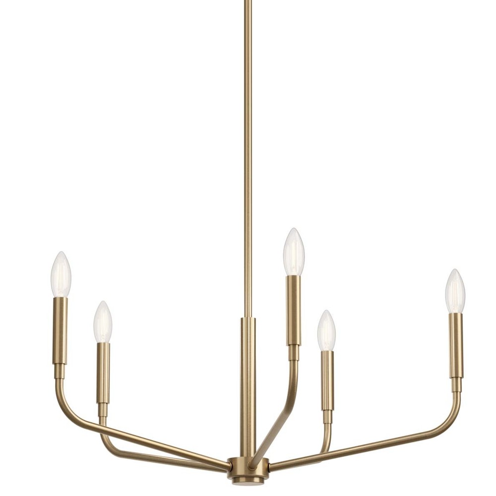 Kichler Madden 5-Light Bronze 26W Taper Candle Chandelier