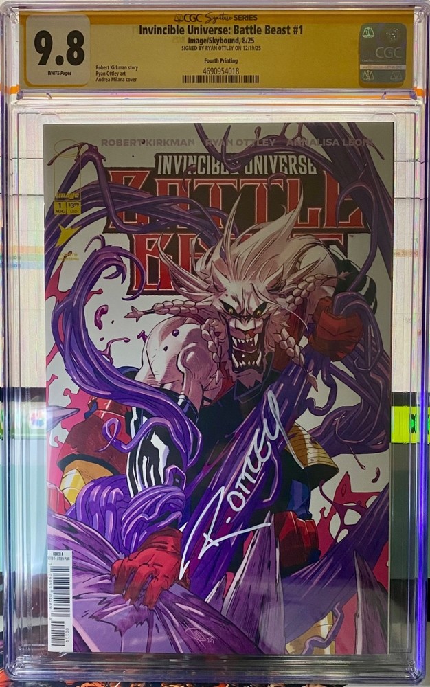 Invincible Universe Battle Beast 1 4th Print CGC 9.8 Signed by Ryan Ottley