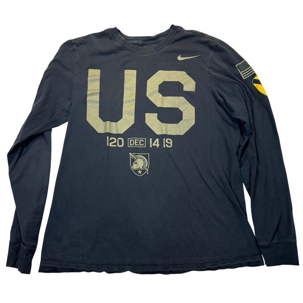 Nike Army Navy Game 2019 Long Sleeve Shirt Mens Small Black 1st Cavalry Division