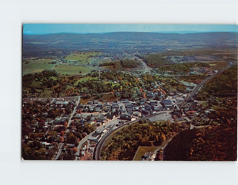 Postcard Aerial View of Oakland Garrett County Maryland USA
