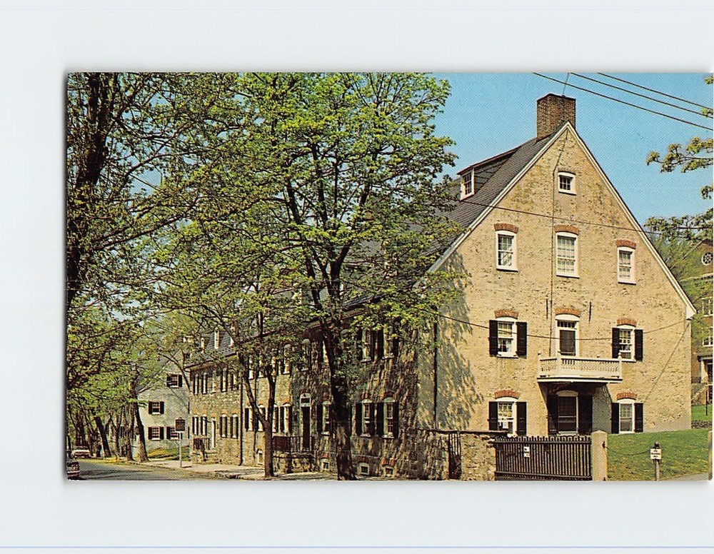 Postcard Sister's House Moravian Settlement Bethlehem Pennsylvania USA