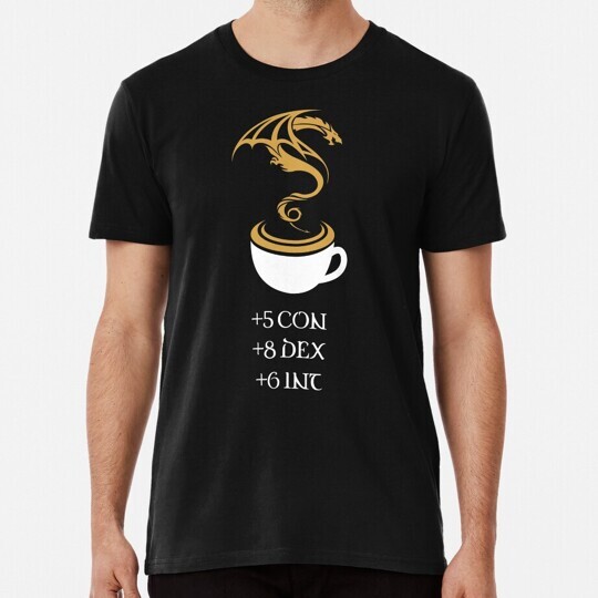 Coffee Stats Tabletop Rpg Addict S to 5XL Made in the USA T-Shirt