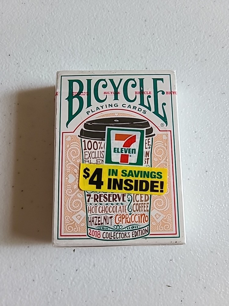 2018 7-Eleven Coffee Collector's Edition Bicycle Playing Cards Brand New