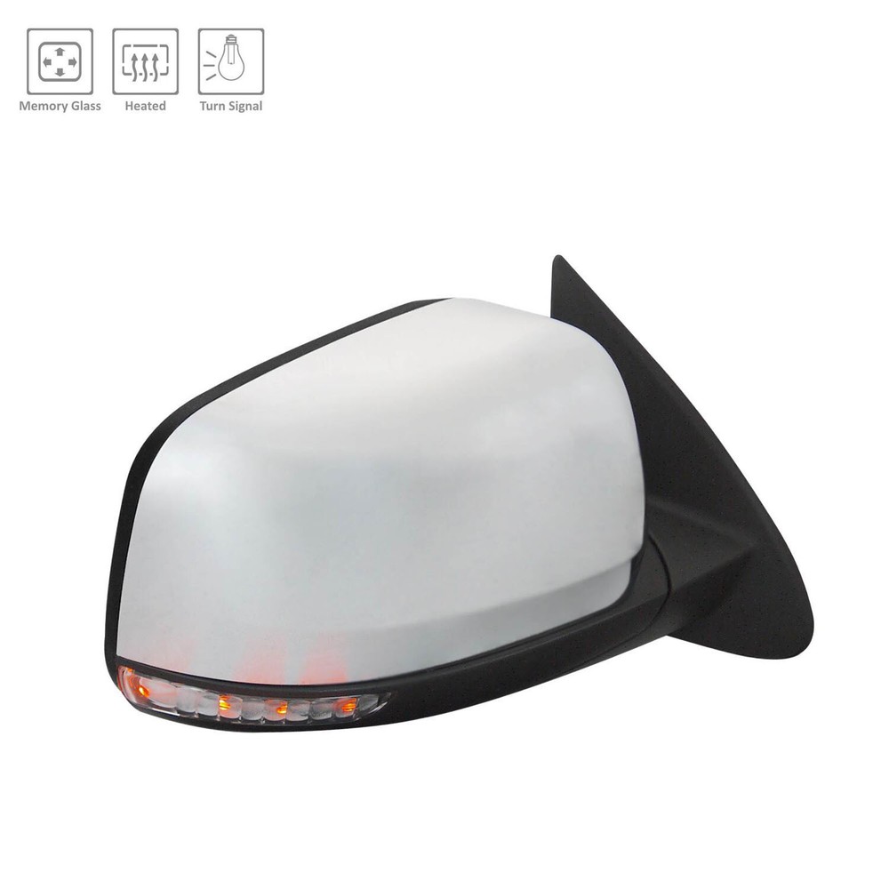 Black Power Right Side Door Mirror Heated Manual Folding Signal 128-03146B