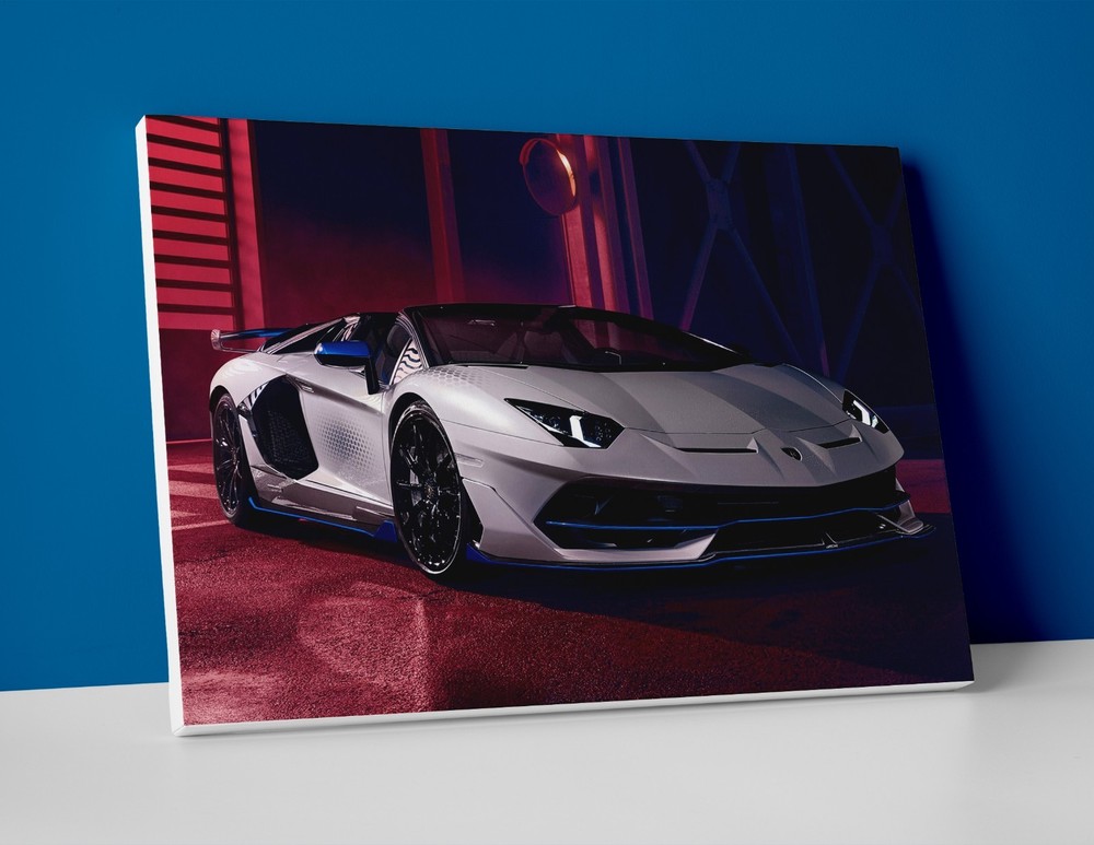 Lamborghini Aventador S Roadster Poster or Canvas -  Exotic Car Lambo Wall Art