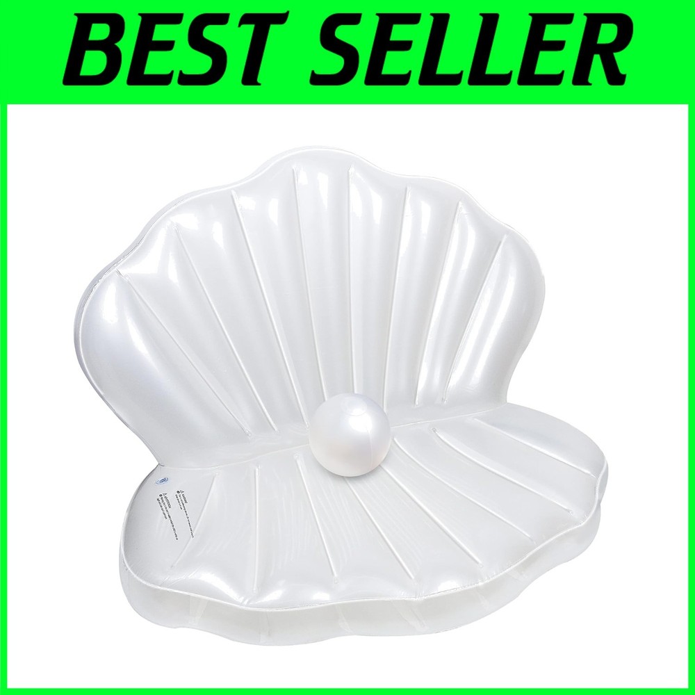 Giant Clam Inflatable Pool Float with Pearl Ball - Perfect for Kids' Parties