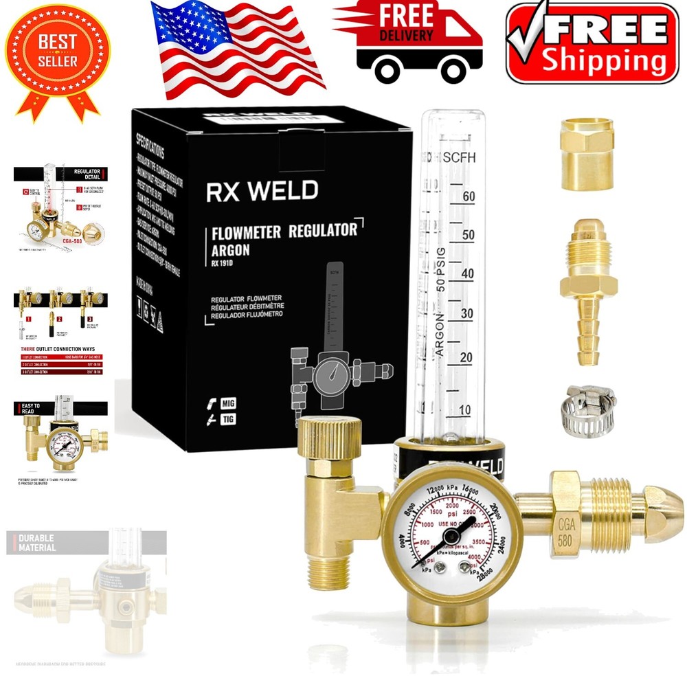 Accurate Gas Flow Gauge Welder Regulator - Welding Made Efficient and Safe-image