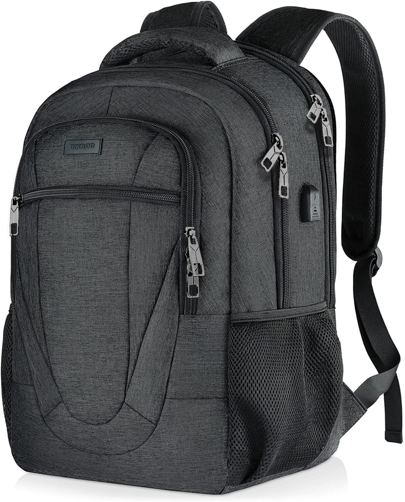 17-inch Water Resistant USB Laptop Backpack for Travel School Work