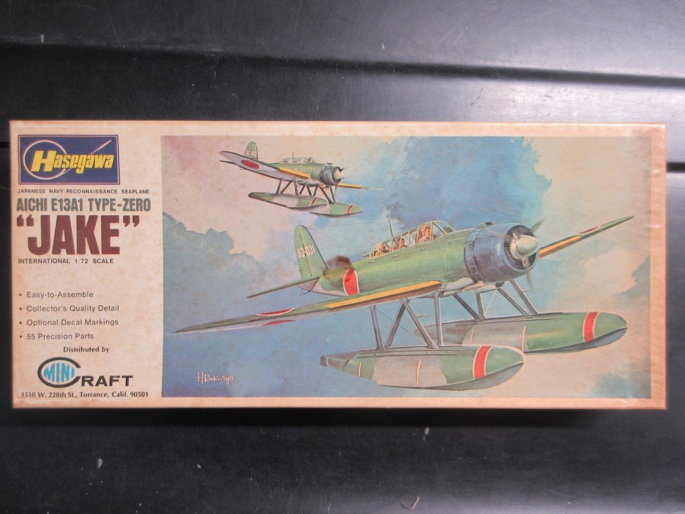 HASEGAWA 1/72 AICHI E13A1 JAKE FLOATPLANE  #JS-055:150  vintage