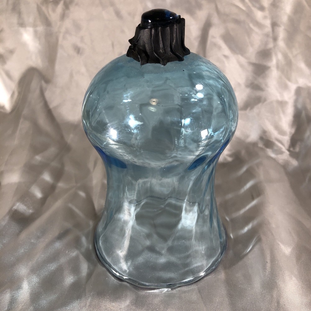 Vintage Light Blue Swirled Sconce Peg Votive Cup Candle Holder Homco 5”