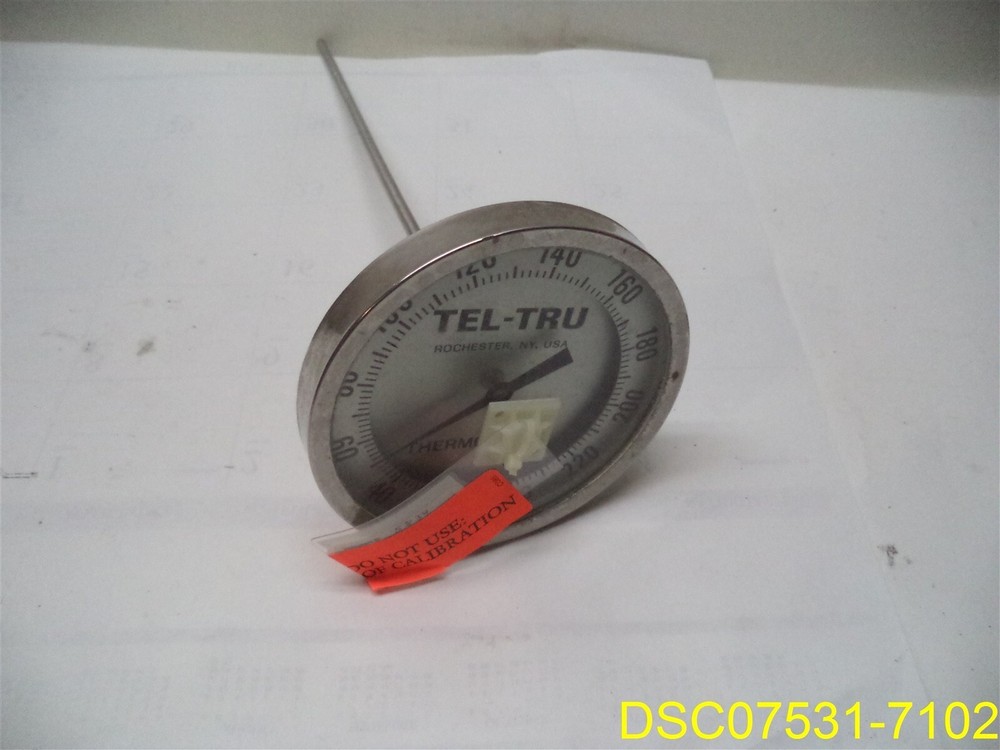 Needs Calibration: TEL-TRU GT500R THERMOMETER 20/240 F, 1/2