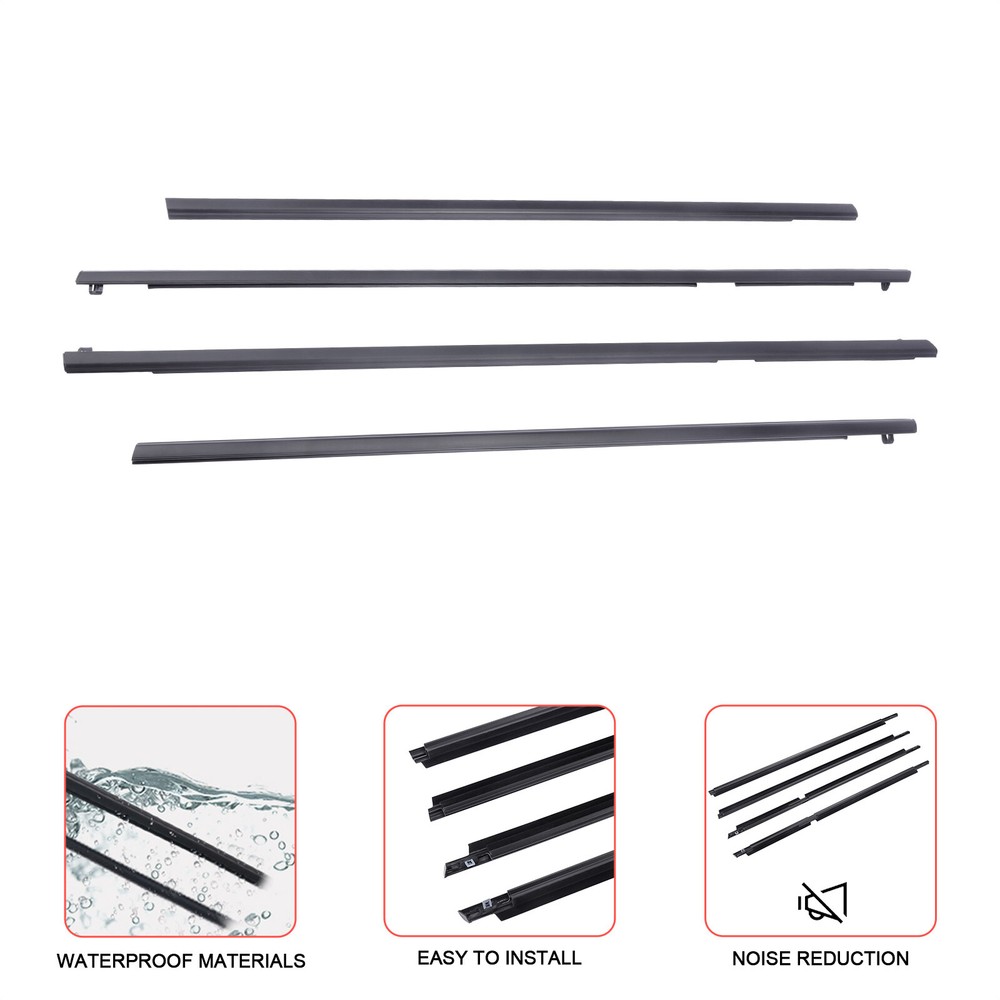 4PCS Door Window Reveal Molding Weatherstrip Kit For Pontiac G8 GT GXP 2008-2009