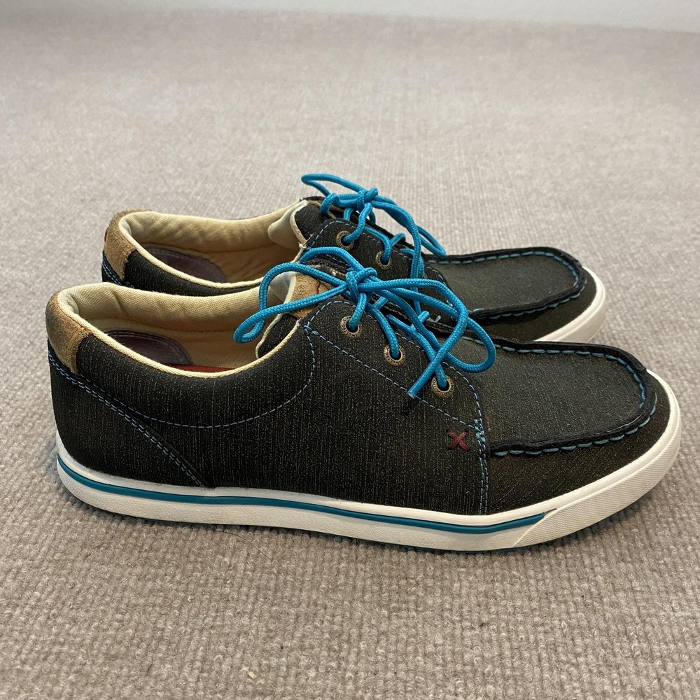 Twisted X Shoes Mens Size 9 Black Moccasin Casual Comfort Lace Up WCA0029