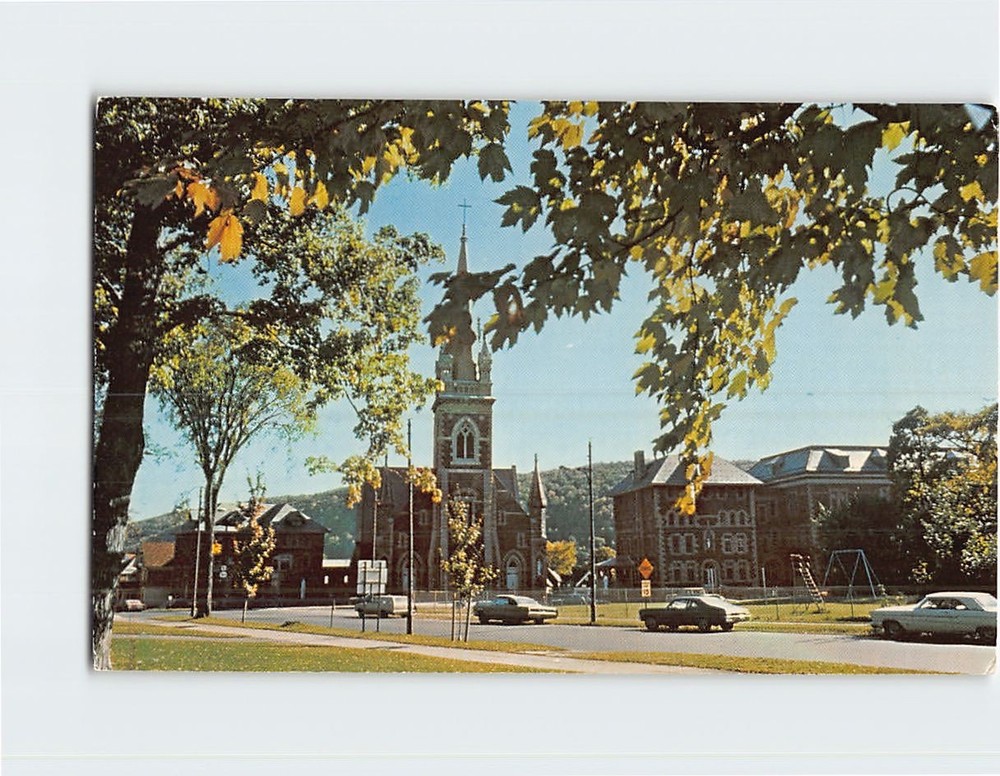Postcard Parish House Church Covenant and School St. Marys Academy USA