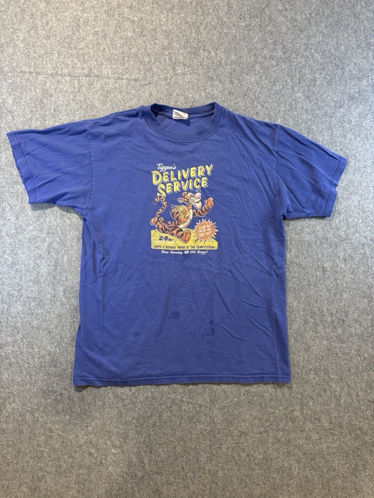 Disney Store Tigger's Delivery Service Men's T-Shirt Vintage Size Large