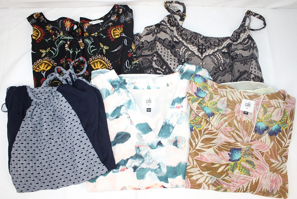 CABI Summer Shirt Tank Blouse Mixed Lot of 5 Women's Medium & Small, Floral Lace